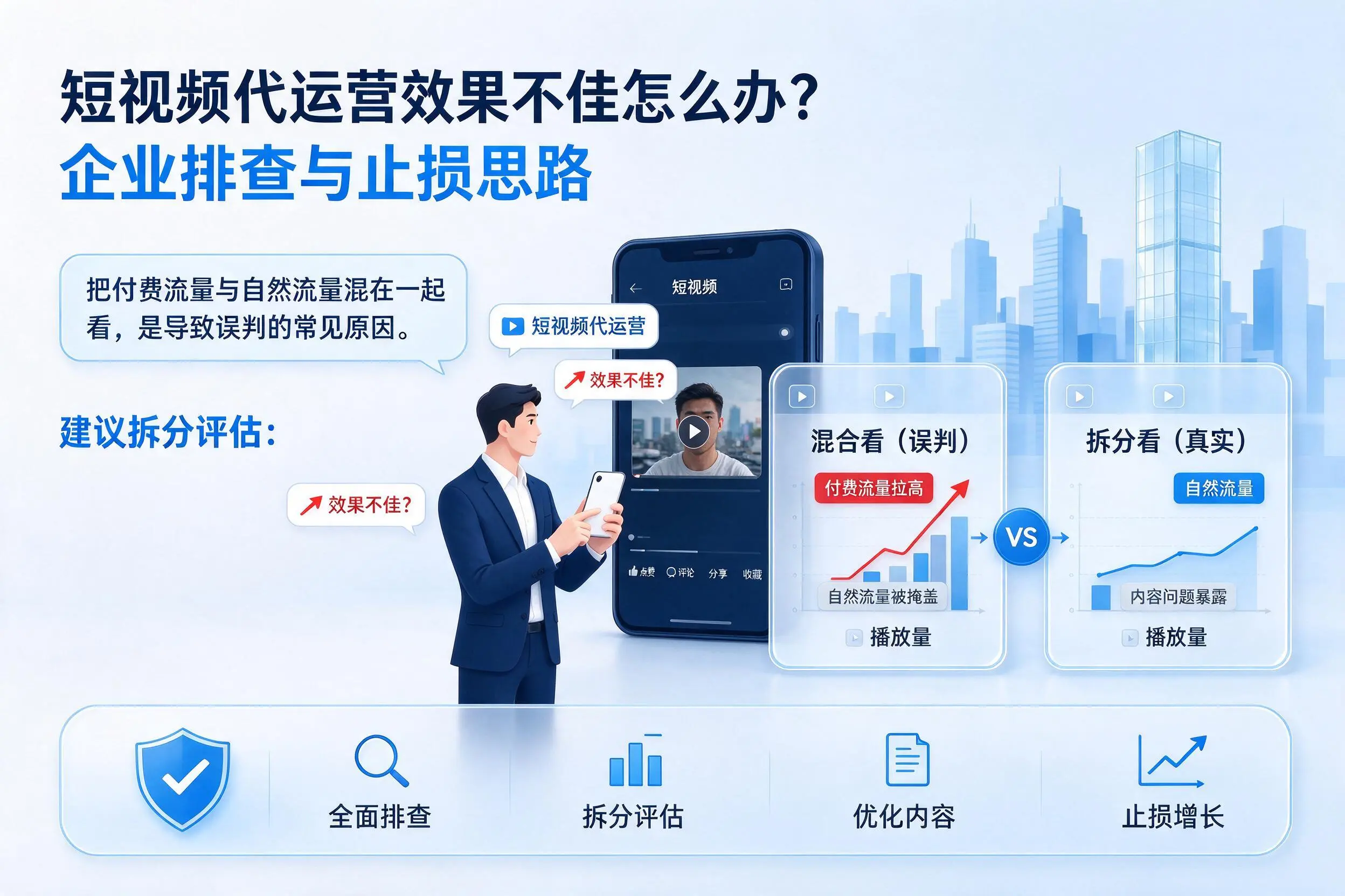 短视频代运营效果不佳怎么办？铜仁企业排查与止损思路