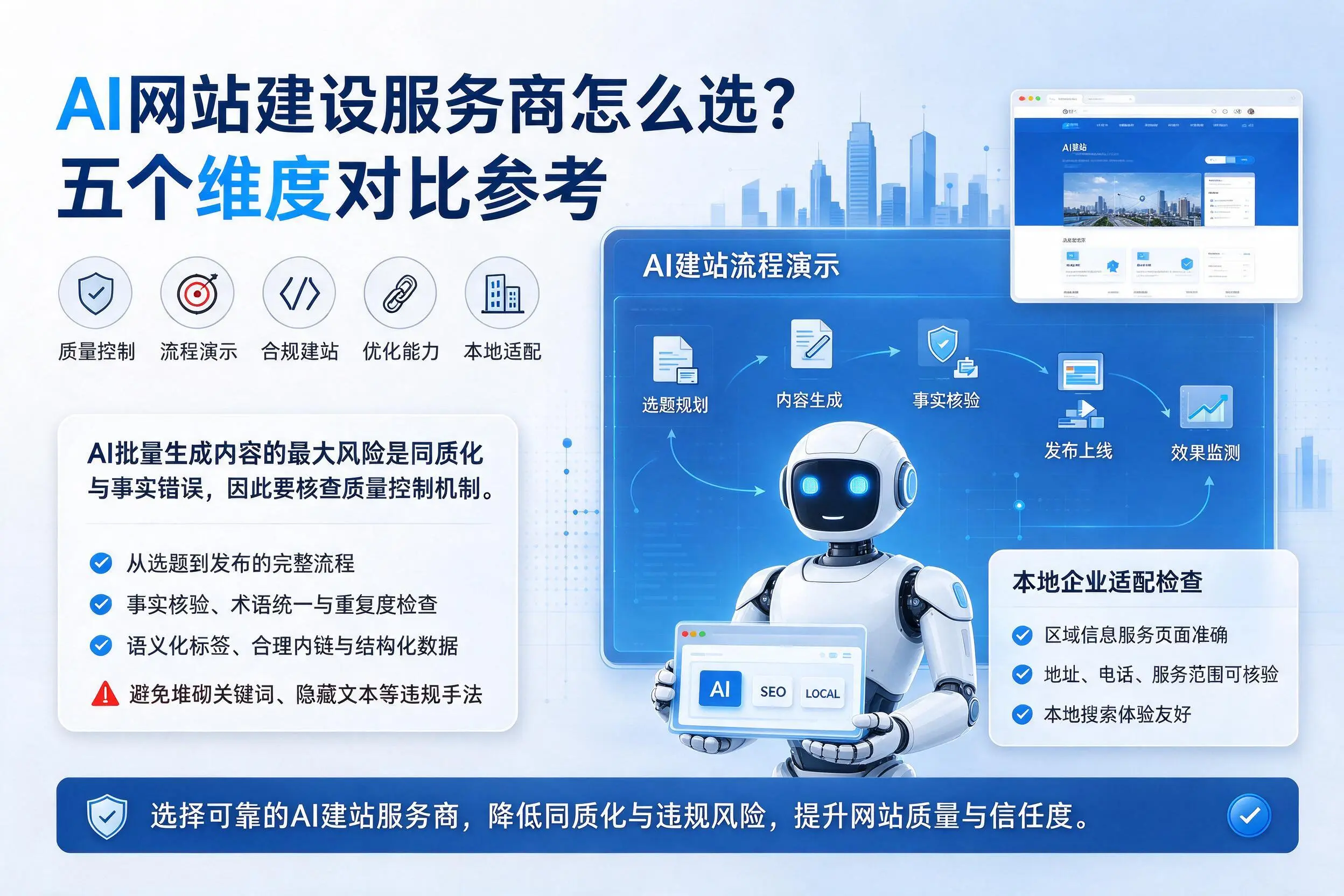 铜仁AI网站建设服务商怎么选?五个维度对比参考