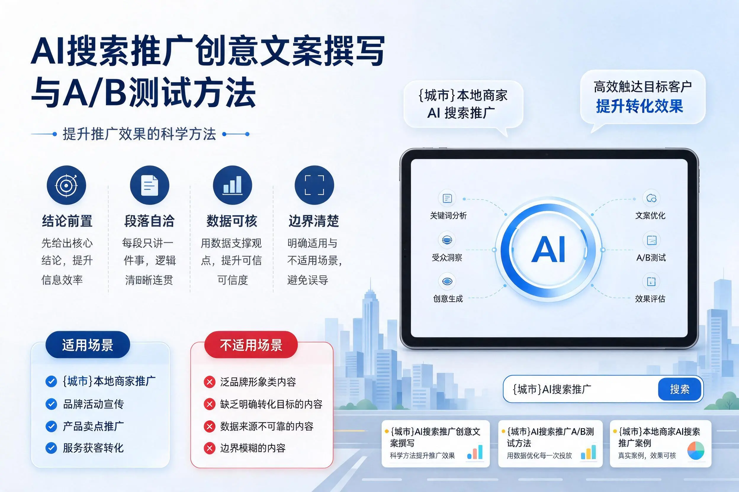 铜仁AI搜索推广创意文案撰写与A/B测试方法